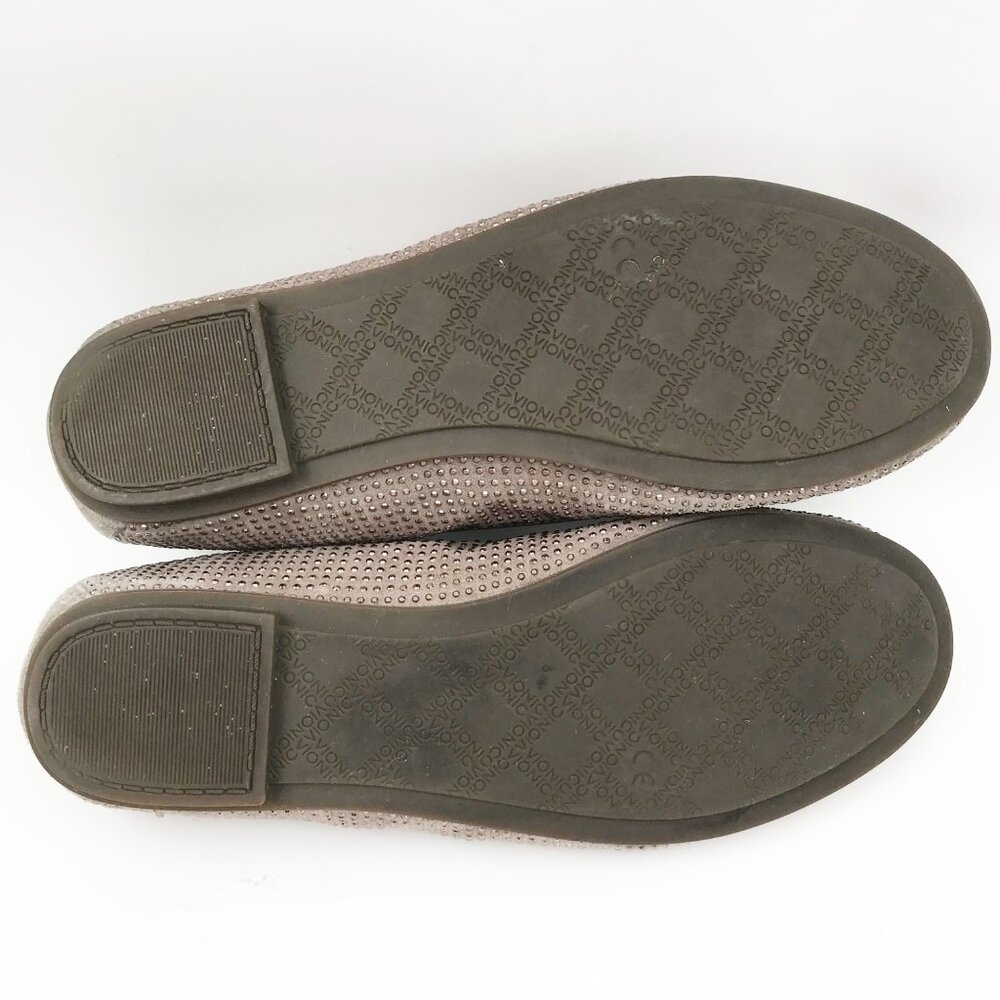 VIONIC Spark Willow Tan Rhinestone Rounded Toe Orthotic Ballet Flats Womens 6 - Picture 9 of 9